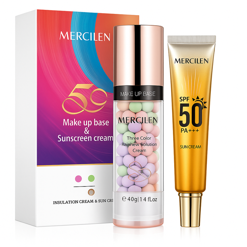 Mercilen Sunscreen Cream + 3-Color Makeup Base (40 g + 25 g) MXL6663
