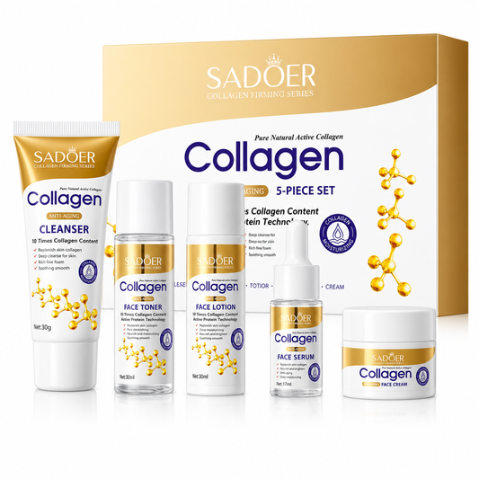 SET SADOER CU COLAGEN – KIT COMPLET DE ÎNGRIJIRE A TENULUI ÎN 5 PAȘI SD00570