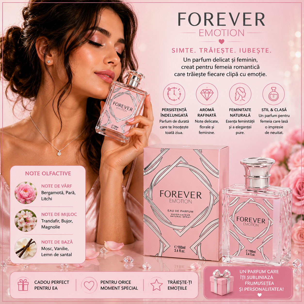 V.V.LOVE FOREVER EMOTION EAU DE PARFUM PENTRU FEMEI 100 ML VL9801-25