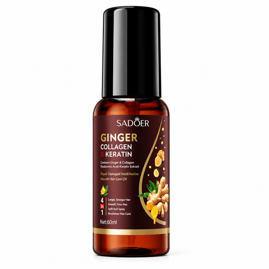 SADOER SER PENTRU PĂR CU GHIMBIR, COLAGEN ȘI KERATINĂ 60 ML SD89069