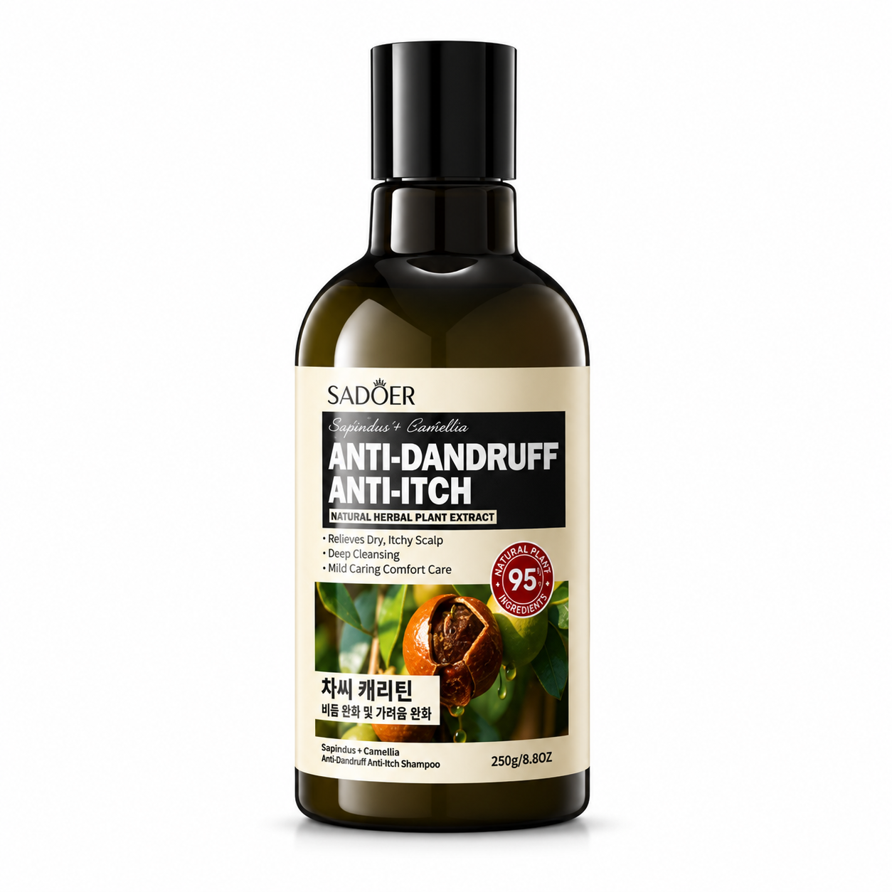SADOER ȘAMPON ANTIMĂTREAȚĂ ȘI ANTIPRURIT CU EXTRACTE DIN PLANTE 250 G SD79633