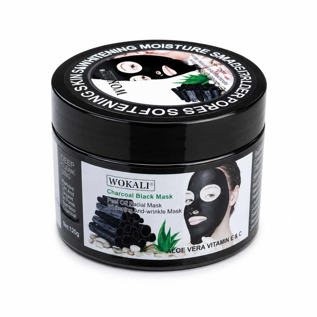 WOKALI Charcoal Black Mask Отлепваща се маска за лице 300 ml