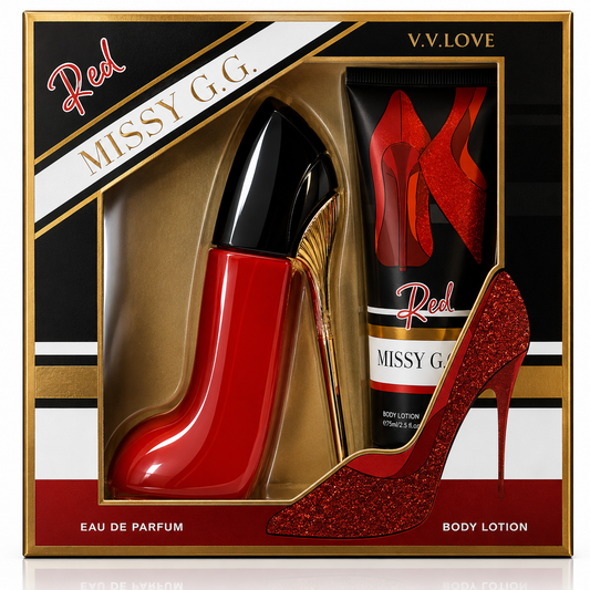 V.V.LOVE RED MISSY G.G. ПОДАРЪЧЕН КОМПЛЕКТ Парфюмна вода + Лосион за тяло.