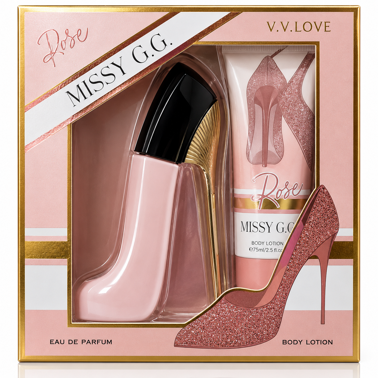 V.V.LOVE ROSE MISSY G.G. ПОДАРЪЧЕН КОМПЛЕКТ Парфюмна вода + Лосион за тяло.