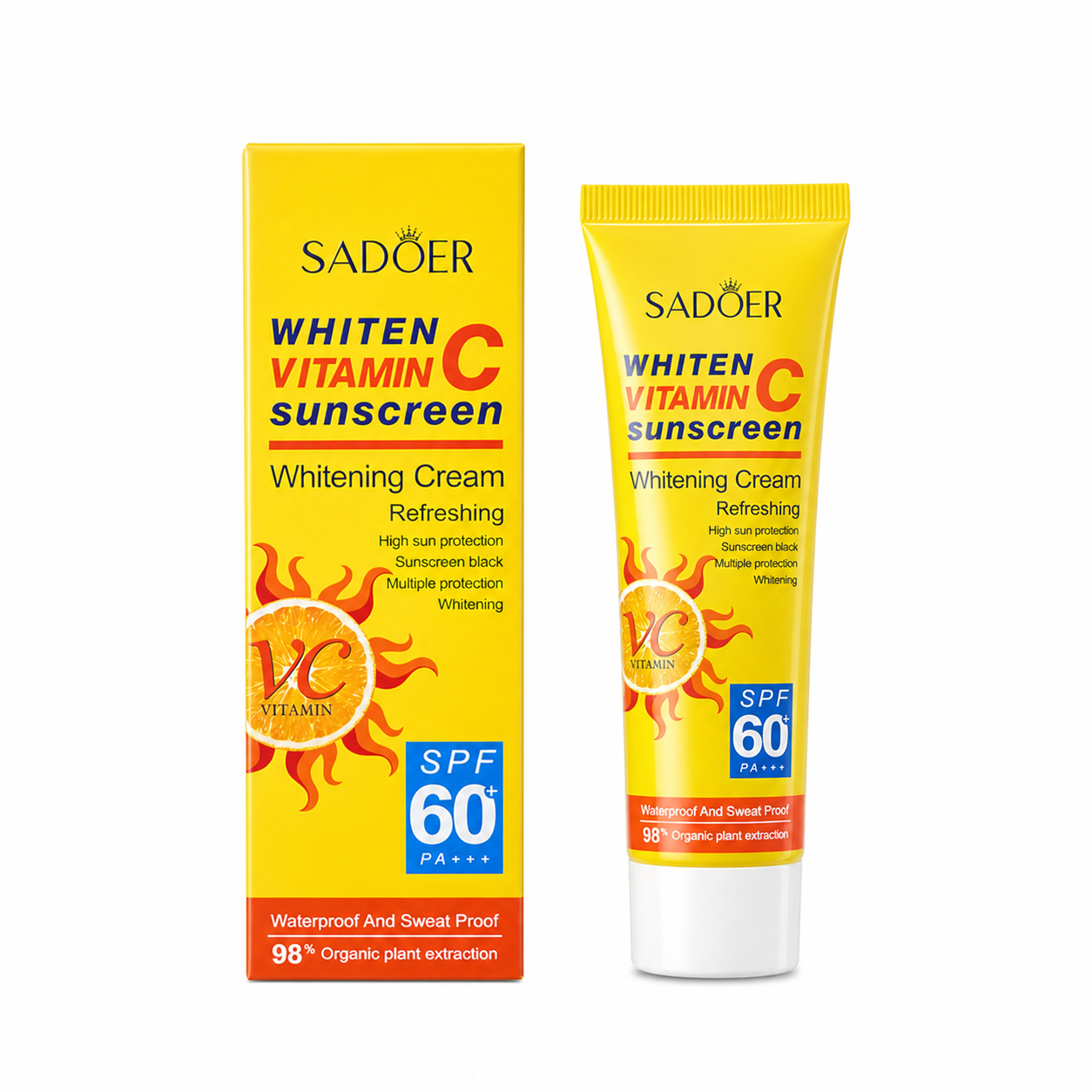 SADOER WHITEN VITAMIN C SUNSCREEN SPF 60+ 40g SD37404