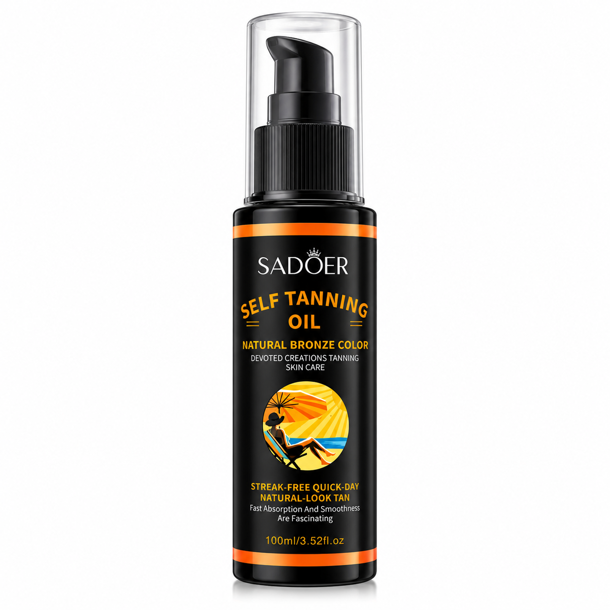 SADOER Self Tanning Oil Natural Bronze Color 100ml SD17956