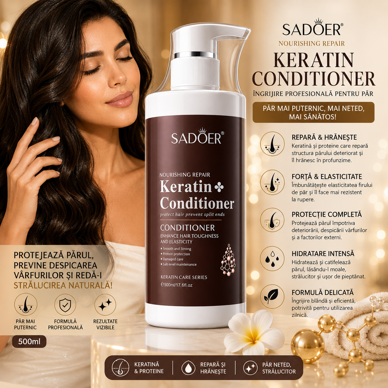 Balsam cu Keratină Reparare Intensivă 500 ml SD87430