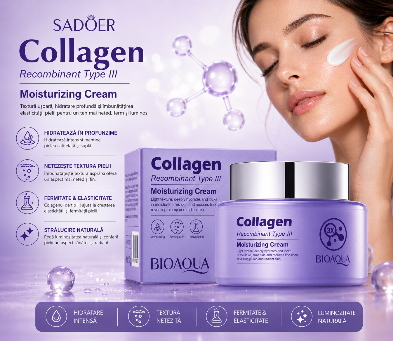 BIOAQUA Collagen Recombinant Type III Moisturizing Cream 50g BQY86594