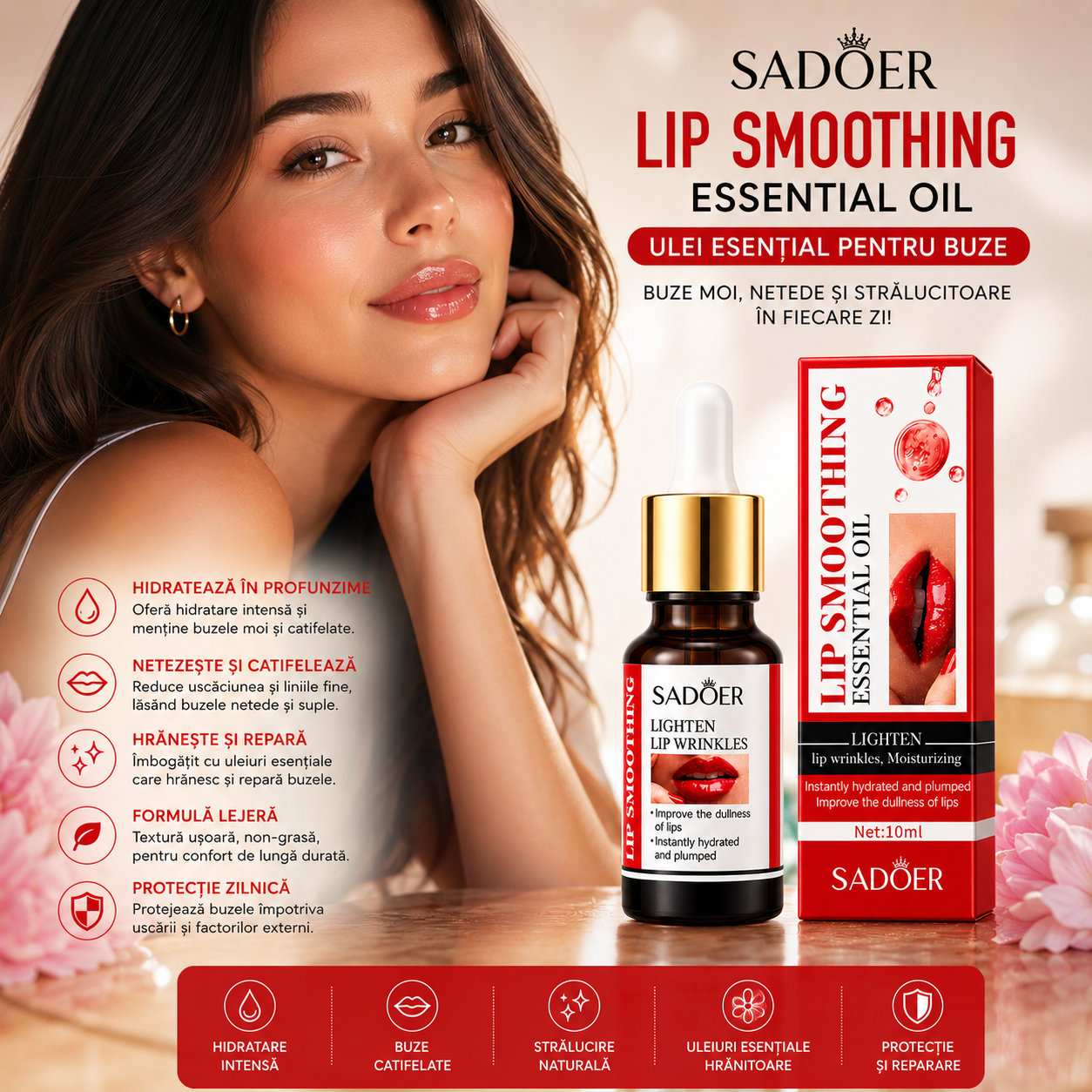 SADOER Lip Smoothing Essential Oil ulei pentru buze 10ml