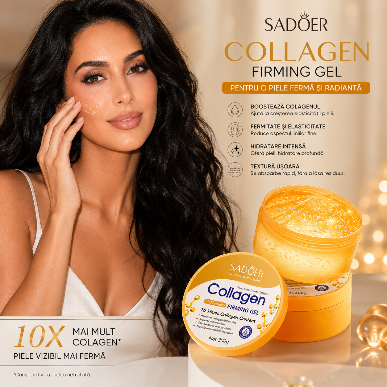Gel fermant SADOER cu Collagen 300g.  SD39347