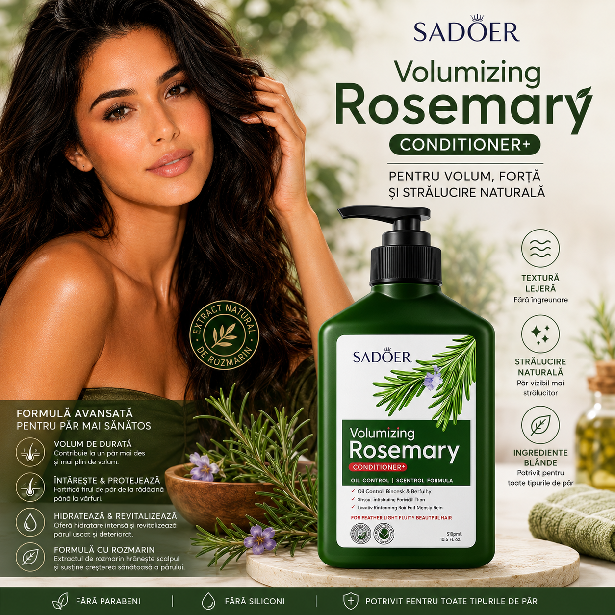 Sadoer Balsam de păr cu rozmarin 500 ml SD80632