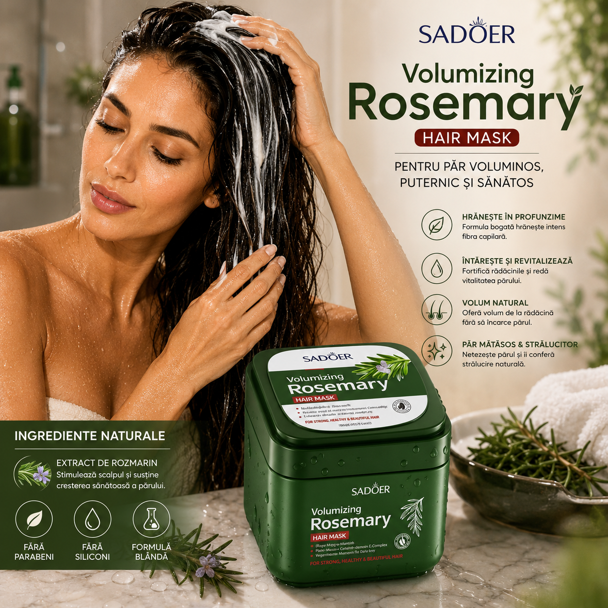 Sadoer Hair mask with rosemary 500 g SD80649