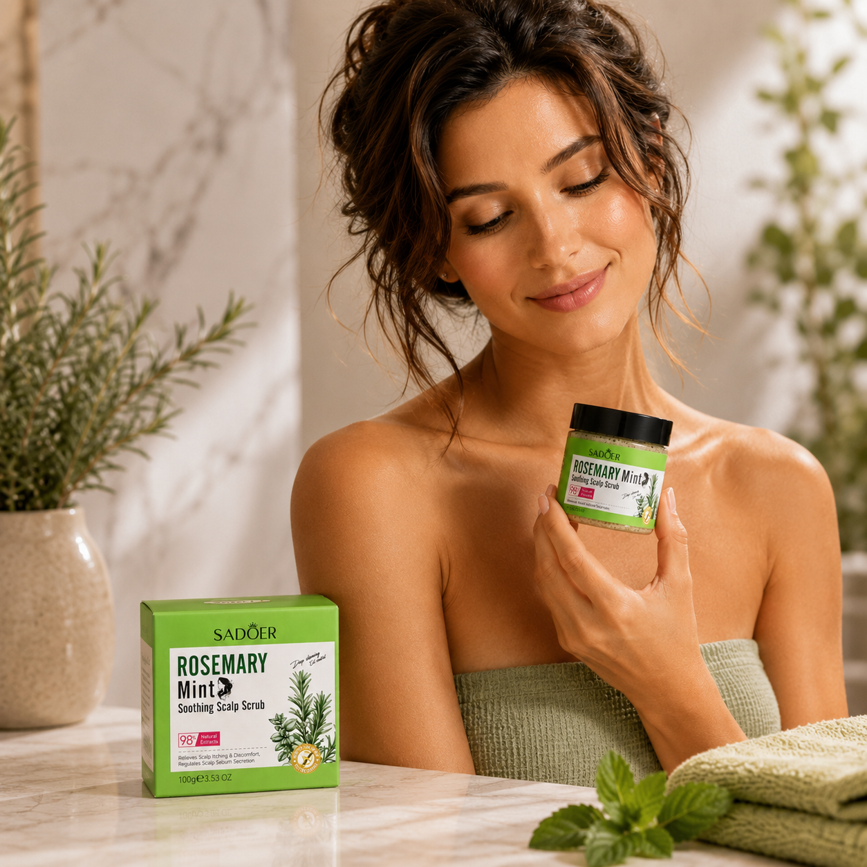 SADOER ROSEMARY MINT SOOTHING SCALP SCRUB 100G