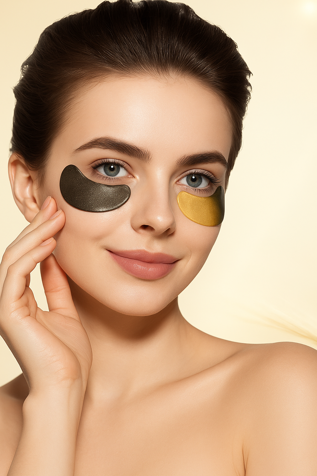 Set 60 Plasturi Hidrogel cu COLAGEN si Carbuni de Bambus SADOER Premium pentru Ochi Hidrateaza si ferma zona ochilor efect Anti-rid si inpotriva Cearcanele negre SD95282