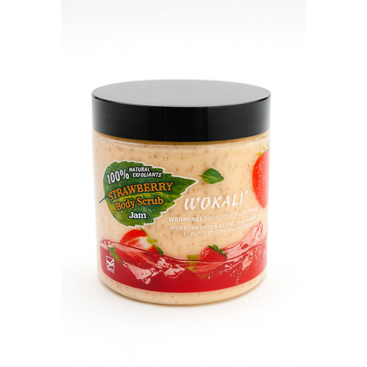 Exfoliant fața și corp Wokali Strawberry Body Scrub Jam 500ml WKL370