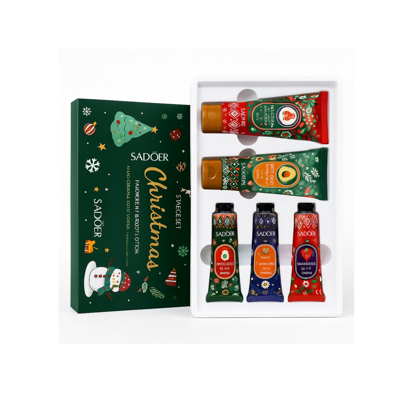 SADOER Set cadou Crăciun – Cremă de mâini produse de îngrijire 🎄