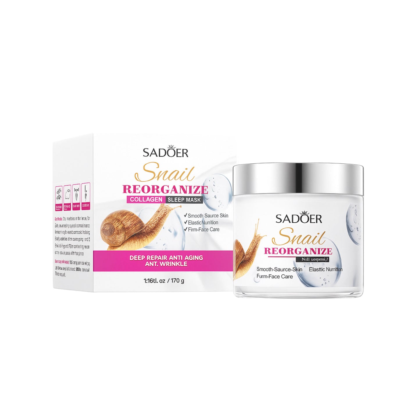 Sadoer – Mască de noapte cu mucină de melc 110 g.  SD51216