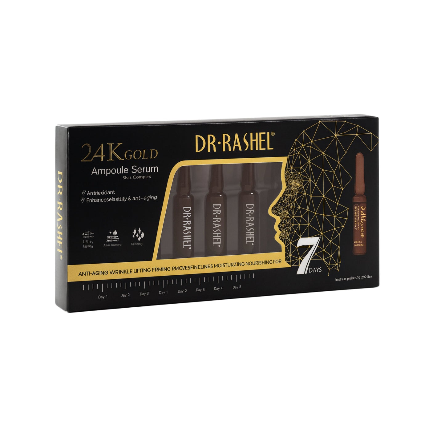 Dr. Rashel 24K Gold Facial Serum in ampoules (2 ml x 7 pcs) DRL-1460