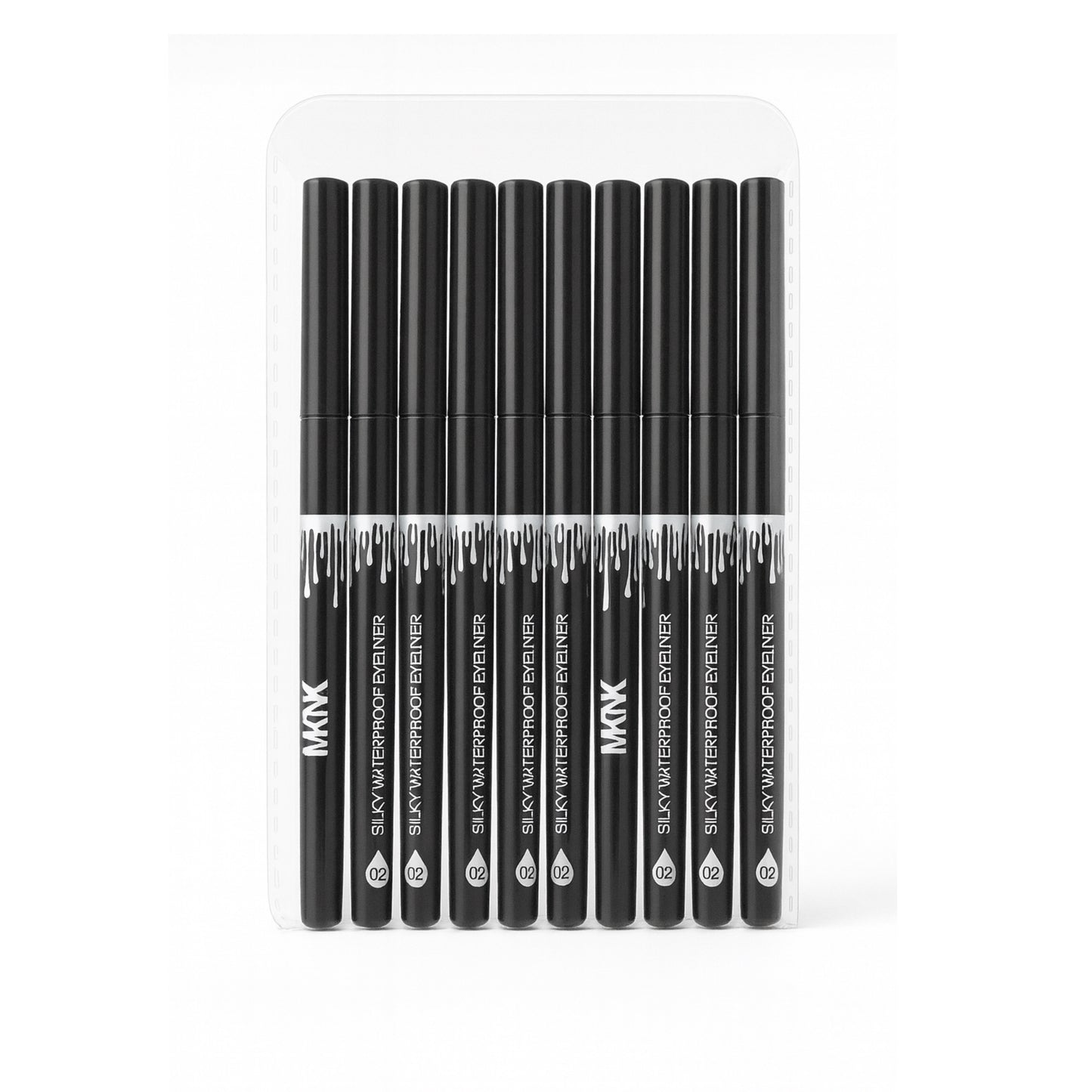 MKNK Silky Waterproof Eyeliner. Professional Black Eyeliner Pencil 12pcs/set