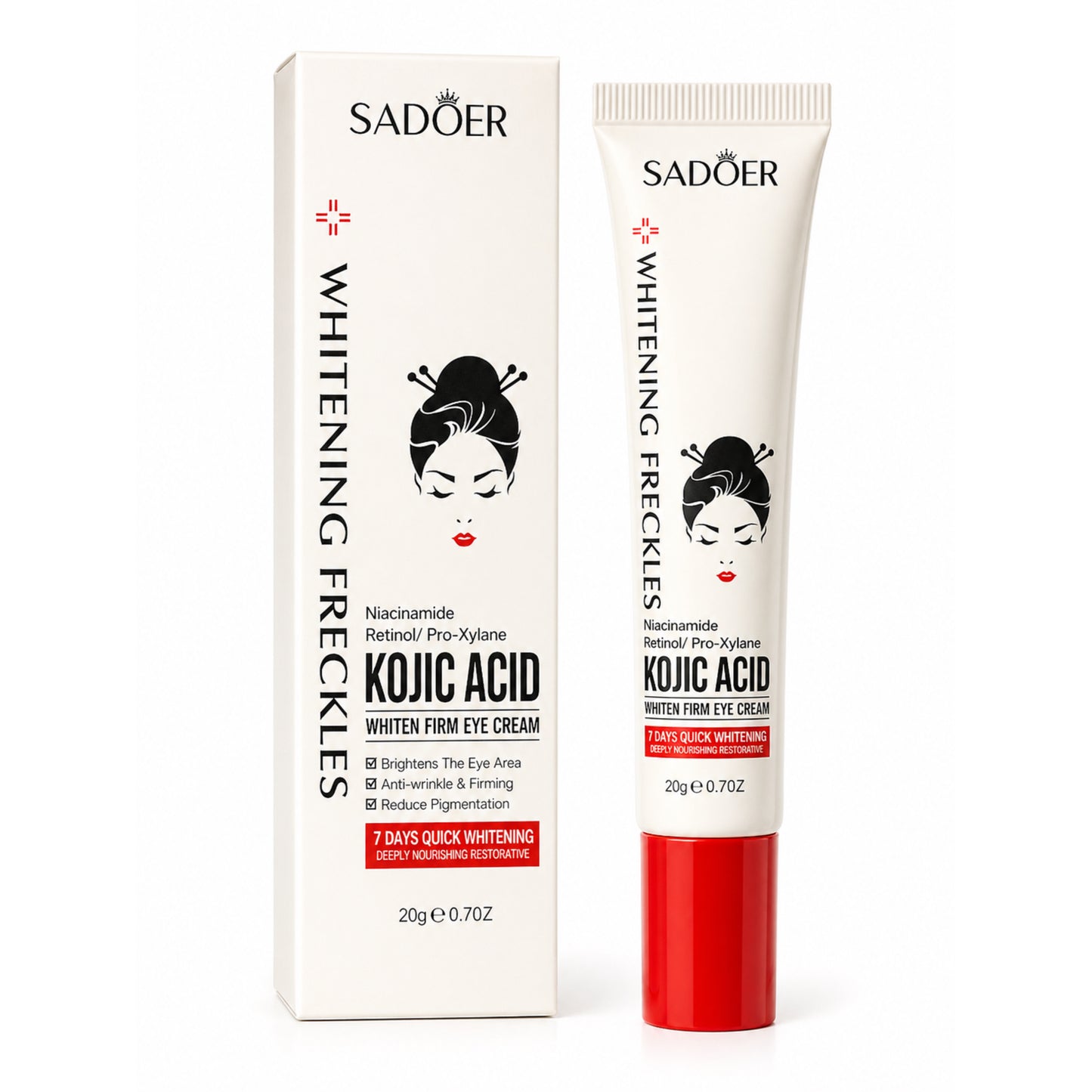 SADOER Крем за очи с коджикова киселина за изсветляване и стягане SD10421