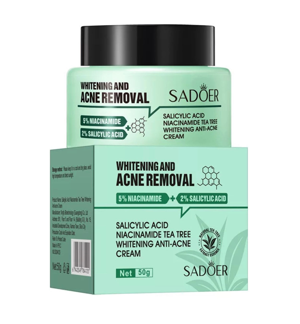 Crema de față SADOER Salicylic Acid Niacinamide Tea Tree Whitening Anti-Acne SD84125