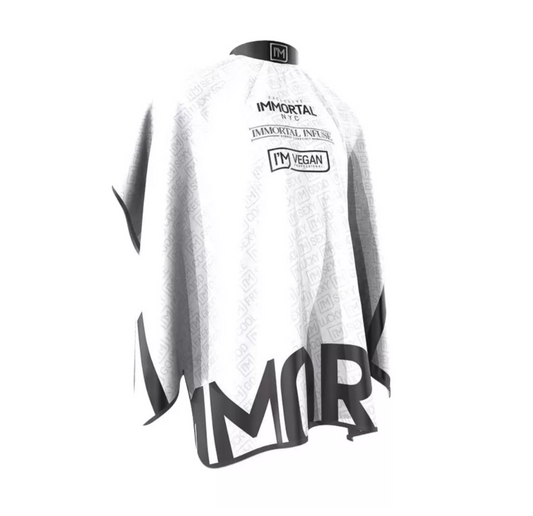 Pelerină barber IMMORTAL WHITE PENUAR