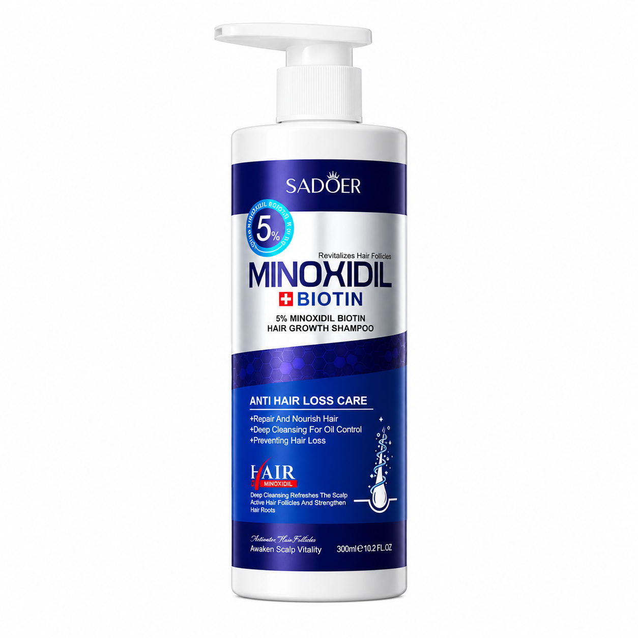 SADOER ȘAMPON MINOXIDIL 5% + BIOTIN 300 ml SD23712