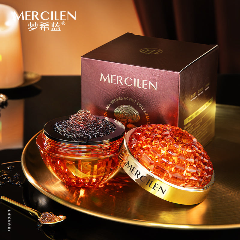 MERCILEN Ganoderma Active Collagen – Cremă Facială Premium cu Textură de Perle pentru Fermitate și Hidratare – MXL2725
