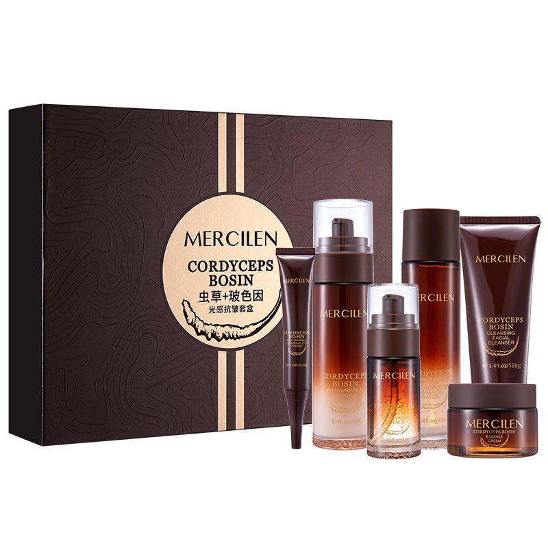 MERCILEN Cordyceps Bosin – Set Cadou Premium pentru Îngrijirea Completă a Tenului, 6 Produse – MXL2985