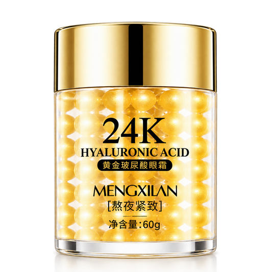 MENGXILAN Cremă de Ochi 24K cu Acid Hialuronic – Hidratare Intensă, Fermitate și Îngrijire Anti-Rid 60 g – MXL5413